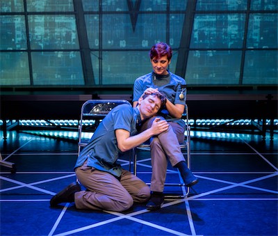 Aaron Greenberg as D-503 and Sabra Shelly as I-330