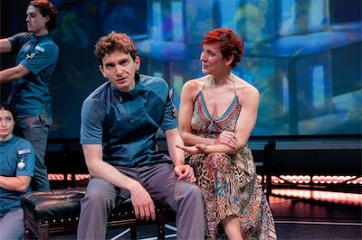 Aaron Greenberg as D-503 and Sabra Shellly as I-330