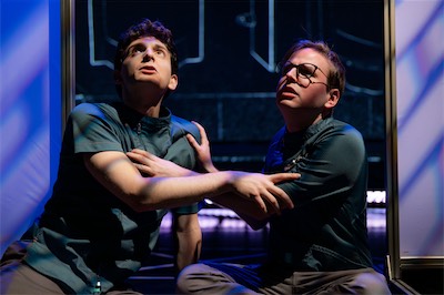 Aaron Greenberg as D-503 and John Teresi as Neighbor