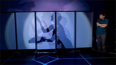 Sabra Shelly as I-330 (shadow) and Aaron Greenberg as D-503.